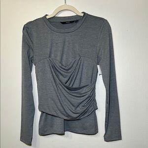 Vero Moda Gray Long Sleeve Women's Top NWOT